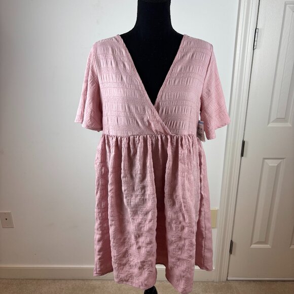Nordstrom Rack Short Sleeve Wrap Mini Dress - Size S - NWT‎ - Picture 1 of 7